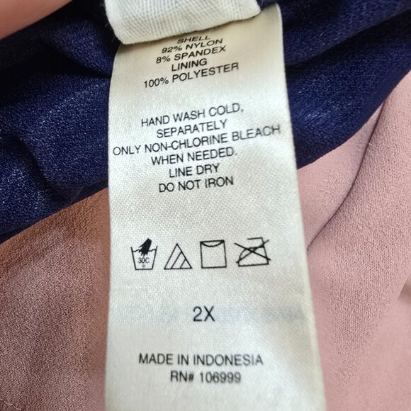 Sea Angel Navy Peplum Tankini with Tropical Floral Print - Picture 7 of 7